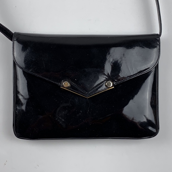 Comtesse Handbags - VTG Comtesse Black Leather Handbag Clutch Purse